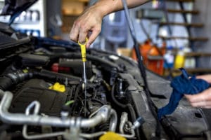 performing car maintenance