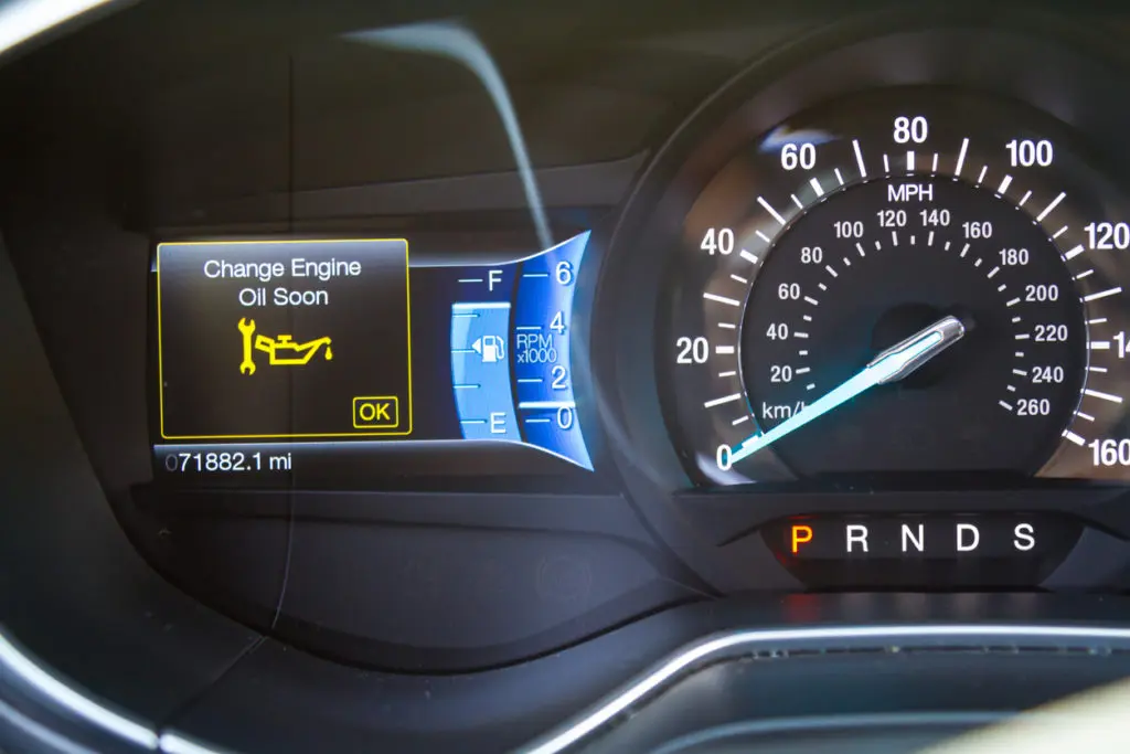 change engine oil dashboard light