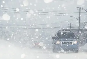 drivers navigating wintry driving conditions