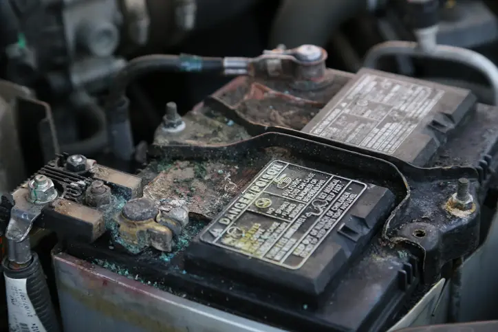 Vehicle battery corrosion is a sign that it needs replacing