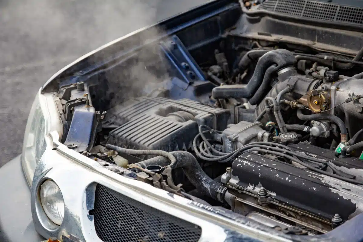 radiator in need of vehicle maintenance