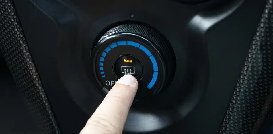 properly functioning defrost in vehicle