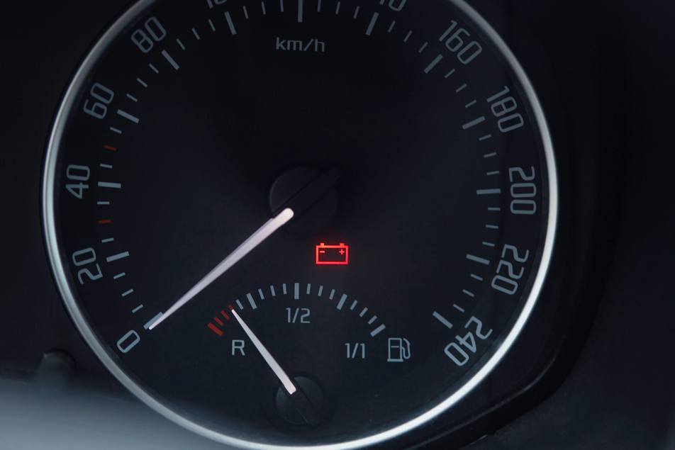 car battery light on in car