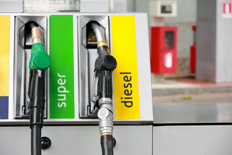 diesel and gasoline gas pumps
