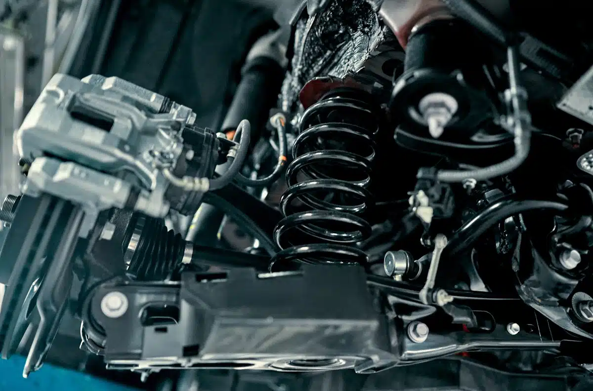 maintenance performed on vehicle spring suspension