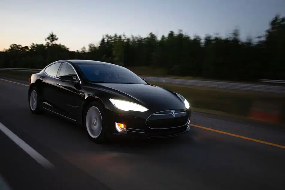 well maintained vehicle driving fast on highway