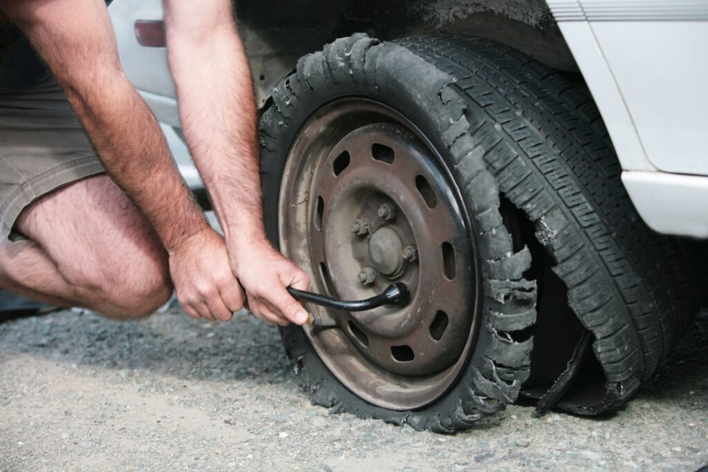 tire failure blowout flat